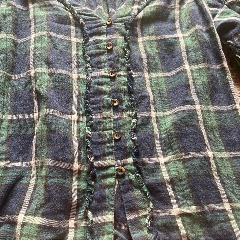 Free people plaid flannel button down blouse - Picture 8 of 8
